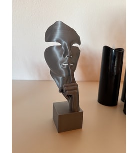 Mat Siyah Heykeli – Hediyelik Modern Masaüstü Dekoratif Aksesuar 15CM