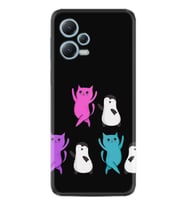 Xiaomi Redmi Note 12 5g Kılıf Resimli Desenli Silikon Platinium Series Cat Dance 1824