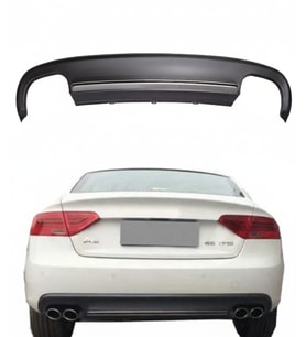Audi A5 8P3 2012 - 2016 Coupe-Sportback Arka Tampon Eki - Difüzör (Plastik) (Standart)