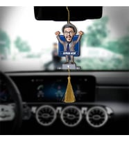 Kişiye Özel Şampiyon Karikatürlü Ahşap Dikiz Ayna Araba Süsü