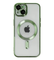 Mey İthalat® iPhone 14 Kılıf Kross Magneticsafe Kapak - Koyu Yeşil