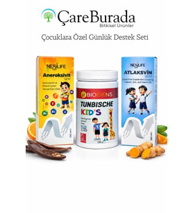 ÇareBurada Çocuklara Özel Günlük Destek Seti - Multivitamin + Kalsiyum D3 + Keçiboynuzu Tozu