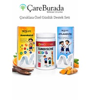 ÇareBurada Çocuklara Özel Günlük Destek Seti - Multivitamin + Kalsiyum D3 + Keçiboynuzu Tozu