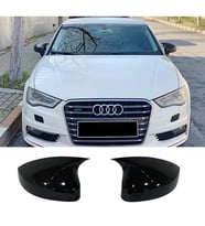 Audi A3 8V Batman Yarasa Ayna Kapağı Parlak Siyah ABS 2012 2013 2014 2015 2016 2017 2018 2019