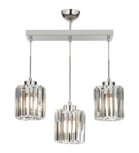 AVONNI AV-65230-3KY Krom Kaplama Modern Avize E27 Metal Kristal 54x15cm
