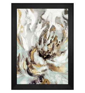 Soyut Şekiller Motifli Kanvas Tablo 80 x 110 cm Siyah Çerçeve