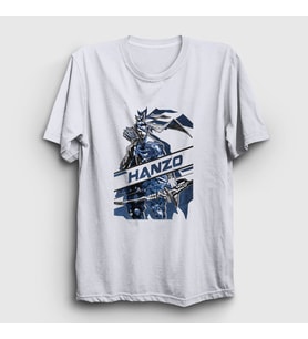 Presmono Unisex Beyaz Hanzo Oyun Overwatch T-Shirt 358970tt