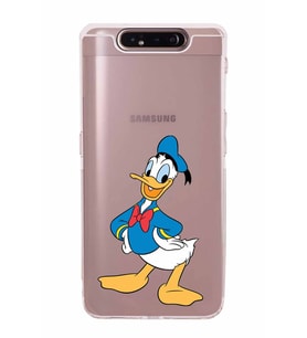 Samsung Galaxy A80  Kamera Korumalı  Kapak Donald Duck Tasarımlı  Şeffaf Kılıf