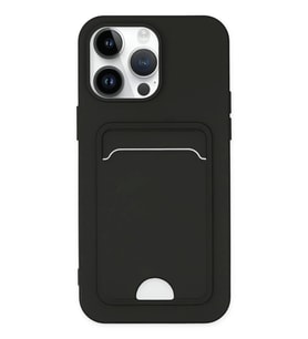 Newface Apple iPhone 14 Pro Kılıf Kelvin Kartvizitli Silikon - Siyah