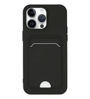 Newface Apple iPhone 14 Pro Kılıf Kelvin Kartvizitli Silikon - Siyah