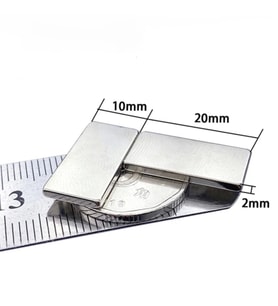 1 Adet 20x10x2 mm Neodyum Mıknatıs Köşeli Magnet N35 Nikel Kaplama Güçlü Kaliteli Dayanıklı