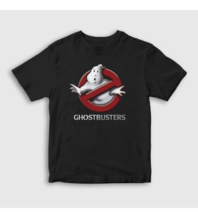 Presmono Unisex Çocuk Siyah Logo Film Hayalet Avcıları Ghostbusters T-Shirt 245317tt
