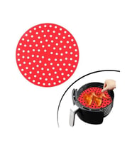 Renkli Isıya Dayanıklı Yıkanılabilir Silikon Fırın Ve Airfryer Yuvarlak Pişirme Matı 20 Cm (5343)