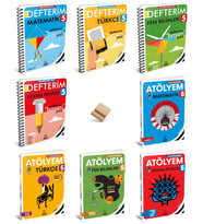 Arı 5. Sınıf Maarif Matematik Fen Türkçe ve Sosyal Defterim + Atölyem 8li Set + Telefon Standı