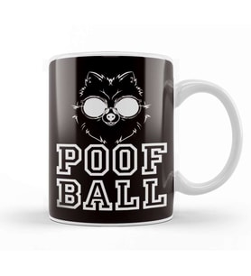 Poof Ball Pomeranian Pommy Pom German Spitz Poland Toy Dog Kupa Bardak Porselen
