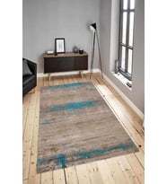 Dijital Baskılı Yıkanabilir Kaymaz Modern Renkli Salon Halısı Mutfak Halısı Yolluk ND-HY-1031 (Kahverengi)