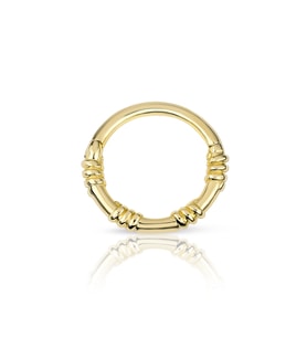 Taşsız Kıvrımlı Altın Helix Piercing (Gold)
