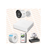 Provzen Hikvision 1 IP Kamera 7/24 Renkli Mikrofonlu Güvenlik Kamerası Olay Anında bildirim