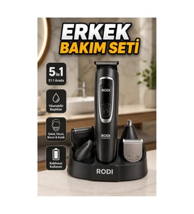 5'i 1 Arada Çok Başlıklı Erkek Tıraş ve Bakım Seti 0-10 mm