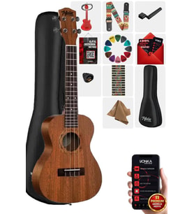 Midex TN-26MC Set Maun Tenör Ukulele (Metod Nota Sticker Askı Pena)