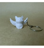 Melek Kedi - Anahtarlık-Beyaz