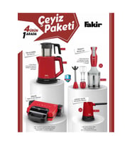 Fakir Rogue Serisi 4 lü Elektronik Çeyiz Seti (Kırmızı)