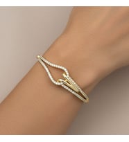 XUPİNG JEWELRY DÜĞÜM MODEL ZİRKON TAŞLI KELEPÇE