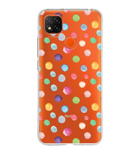 PrintiFy Xiaomi Redmi 10A ile Uyumlu 1mm Slim Fit Water Color 6 Baskılı Şeffaf  Kılıf