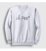 Presmono Unisex Beyaz Logo Lil Peep Sweatshirt 37194tt (Beyaz)