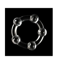 Boncuklu Penis Halkası Şeffaf Renk