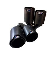 90 mm. SAĞ / SOL TAKIM Dual çıkış Karbon Akrapoviç Msport logolu egzoz eksoz ucu (2 ADET)