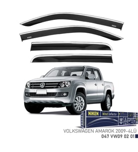 Niken VW Amarok 2009- Kromlu Cam Rüzgarlığı 4 LÜ
