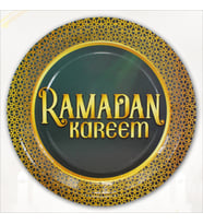 Ramadan Kareem 22 cm Karton Tabak - 8 Adet