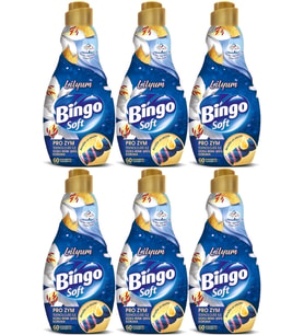 Bingo Soft Çamaşır Yumuşatıcı Konsantre 1440ML Lilyum (6 Lı Set)