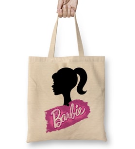 Barbie Çocuklara Hediye Bez Çanta Uzun Saplı