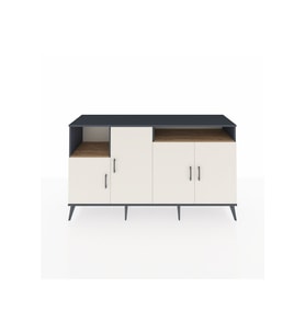 Kronos Konsol 5 Raflı 4 Kapaklı 176x59x99 Antrasit-Aytaşı/Çam