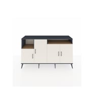 Kronos Konsol 5 Raflı 4 Kapaklı 176x59x99 Antrasit-Aytaşı/Çam