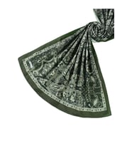 Etnik Desenli Soft Pamuklu Şal 75x190 cm (KAHVE)