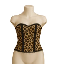 KIRMIZI MI Emay 9155 F Fırfırlı Terletici Büstiyer (Leopar)