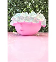 Çiçekli Kız Mumluk, %100 Doğal Soya Mumu ve Kurutulmuş Lavanta Detayı