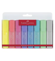 FABER CASTELL TEXTLINER 46 FOSFORLU KALEM PASTEL RENKLER 8'Lİ POŞET 1546