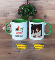 Endüstri Mühendisi Kupa Bardak Yeşil Fotoğraflı Mühendisler Günü Hediyesi