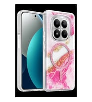 Onegif Xiaomi Redmi Note 15 4g Lotus Simli Magsafe Kapak - Pembe