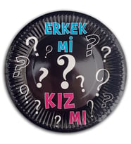 Cinsiyet Belirleme Partisi Karton Tabak - 23cm x 8 Adet (STD)