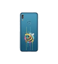 Huawei Y6 Pro 2019 ile uyumlu Splash arı tasarımlı şeffaf silikon kılıf