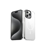 Apple iPhone 15 Pro Max Uyumlu Kılıf Zore Wireless Şarj Özellikli Şeffaf G-Glass Kapak
