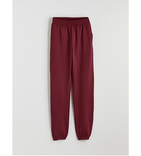 LCW Kids Bordo Beli Lastikli Kız Çocuk Jogger Eşofman Altı