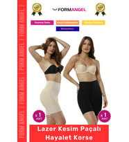 #Korse Lazer Kesim İz Göstermeyen Kaymaz Toparlayıcı Sıkılaştırıcı Paçalı Hayalet Korse 2'li Set