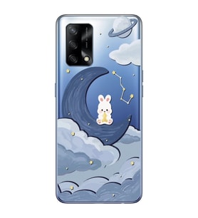 Oppo A74 Uyumlu Sevimli Ayıcık Desenli Şeffaf Telefon Kılıfı