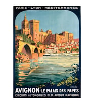 Avignon, Fransız Seyahat Posteri Tablo Ahşap Poster Dekoratif